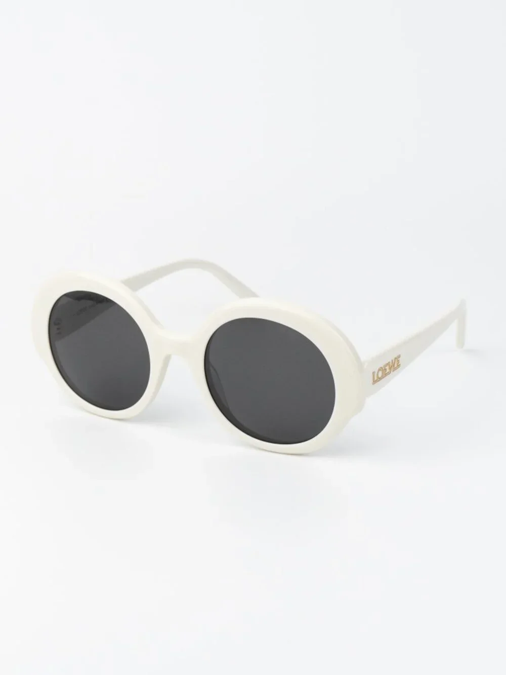 Loewe Women Sunglasses Ivory Smoke Round LW40135I 25A NEW AUTHENTIC